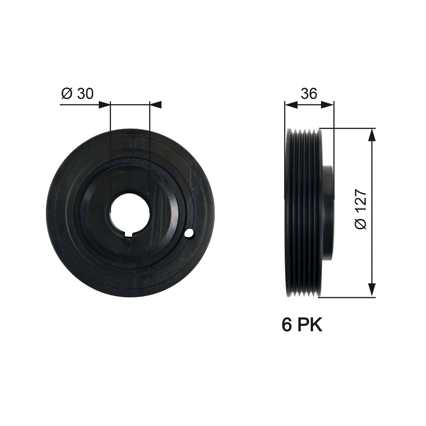GATES GATTVD1097 Crankshaft Belt Pulley
