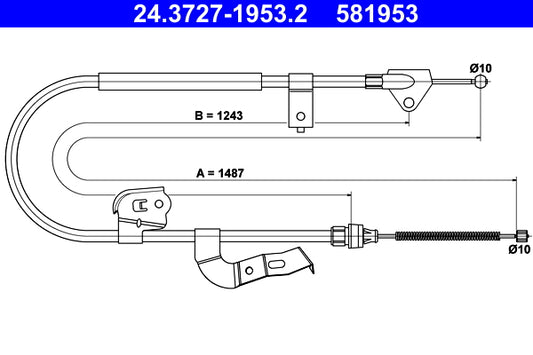 BOSCH 1987482101 Parking Brake Cable Pull