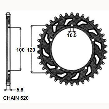 SUNSTAR SUNR1-3430-40 Chain Sprocket