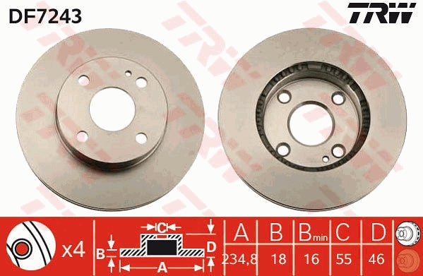 TRW MOTO DF7243 Brake Disc