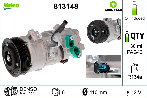 VALEO VAL813148 Air Conditioning Compressor