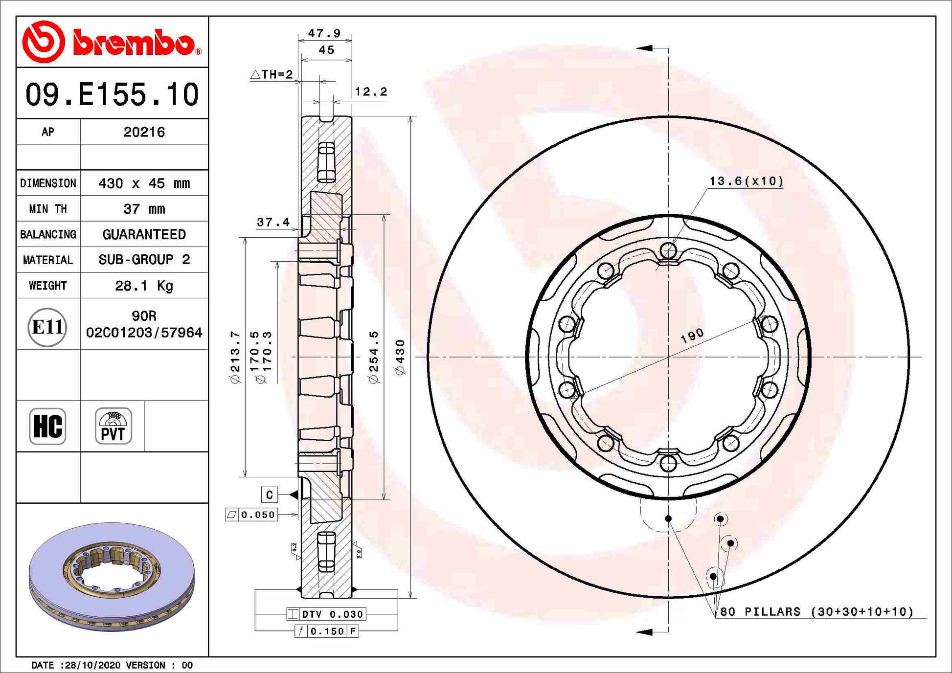 BBP 15364CARLSON Disc Brake Caliper Repair Kit