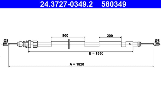 BOSCH 1987477054 Parking Brake Cable Pull