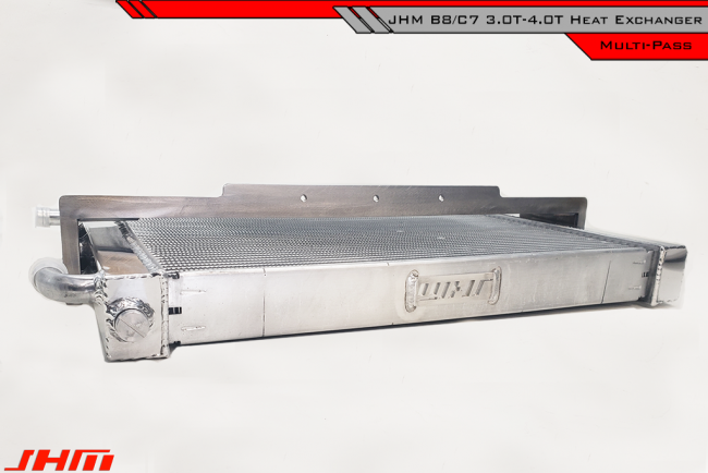 JHM JHM-PMPHX30T40T-SILVER Heat Exchanger Kit (SILVER CORE) Bolt-On - Performance Multi-Pass (JHM) for Audi B8-B8.5 S4-S5-Q5-SQ5 and C7-C7.5 A6-A7-S6-S7 3.0T-4.0T