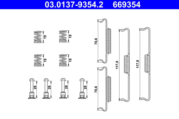 BOSCH 0986487943 Parking Brake Brake Shoe Set