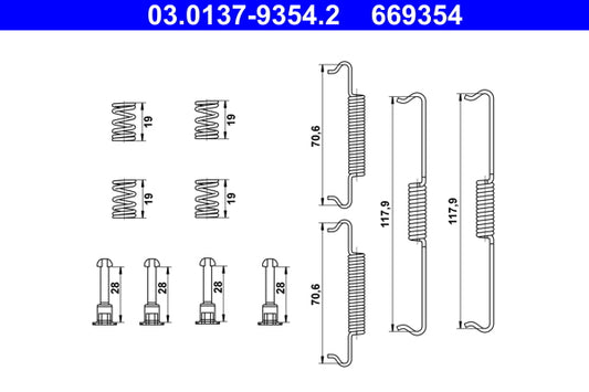 BOSCH 0986487943 Parking Brake Brake Shoe Set