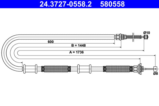 BOSCH 1987482558 Parking Brake Cable Pull