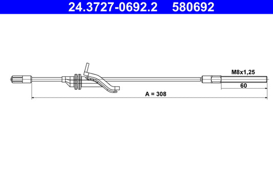 BOSCH 1987477692 Parking Brake Cable Pull