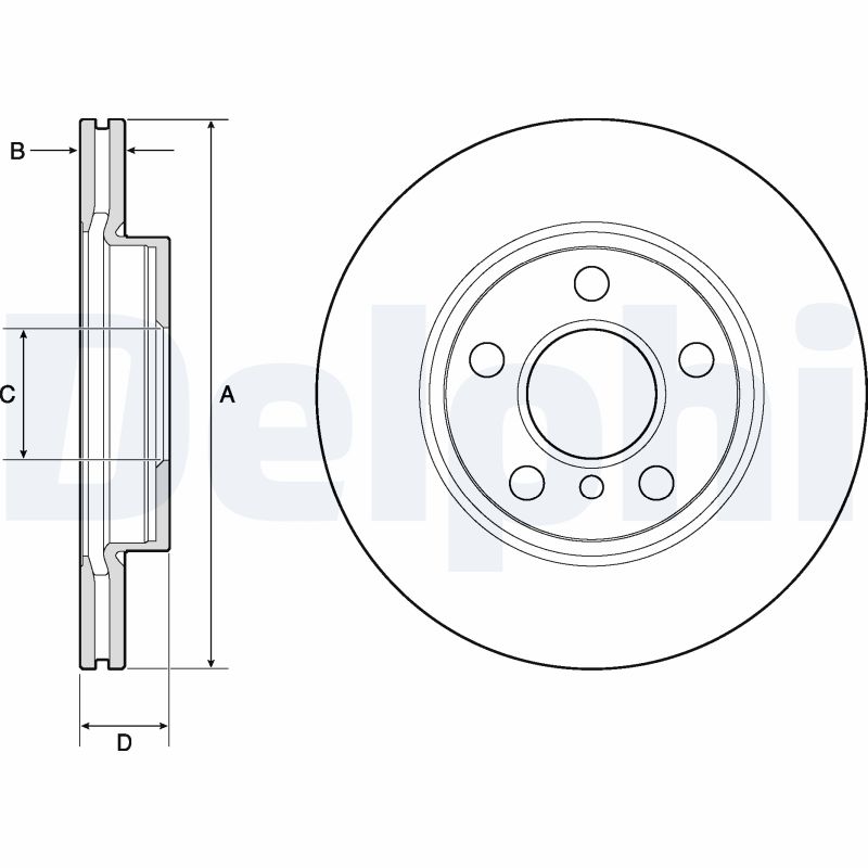 DELPHI BG4704C Brake Disc .