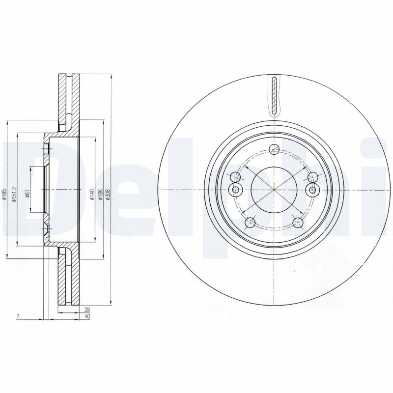 DELPHI BG4167 Brake Disc .