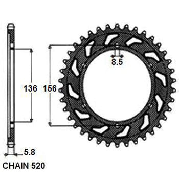 SUNSTAR SUNR1-3631-43 Chain Sprocket