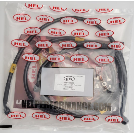 HEL Performance CL-HBK2689-STEALTH Stainless Steel Braided Brake Lines (Full Length Race) | ML Performance Car Parts