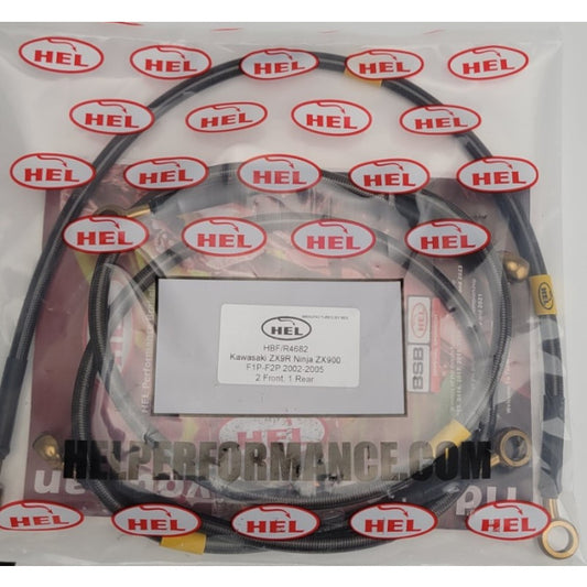 HEL Performance CL-HBK4682-STEALTH Stainless Steel Braided Brake Lines (Full Length Race) | ML Performance Car Parts