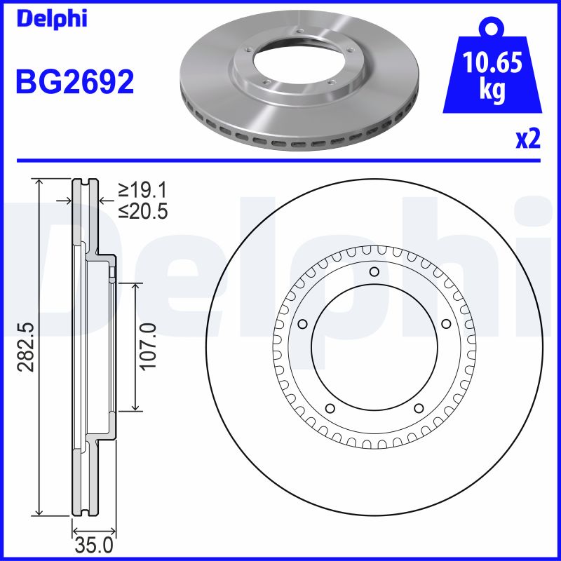 DELPHI BG2692 Brake Disc .
