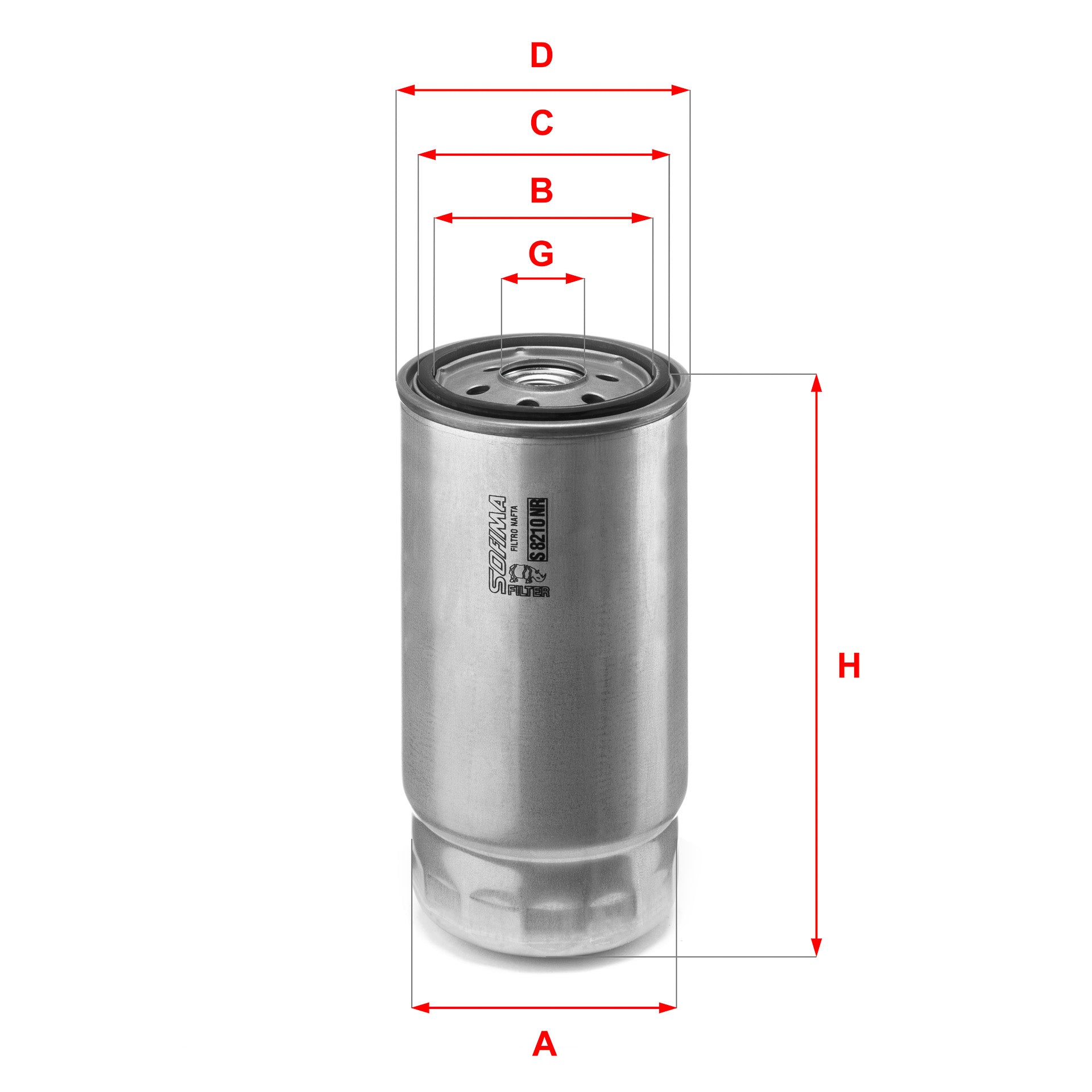 SOFIMA S8210NR Fuel Filter
