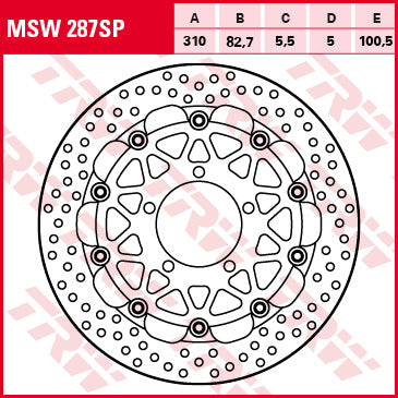 TRW MOTO MSW287SP Brake Disc