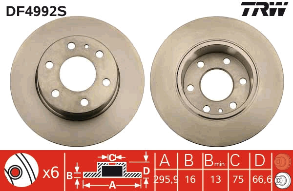 TRW MOTO DF4992S Brake Disc