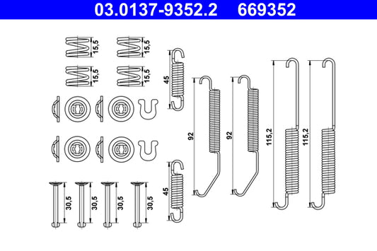 FERODO FSB4026 Parking Brake Brake Shoe Set