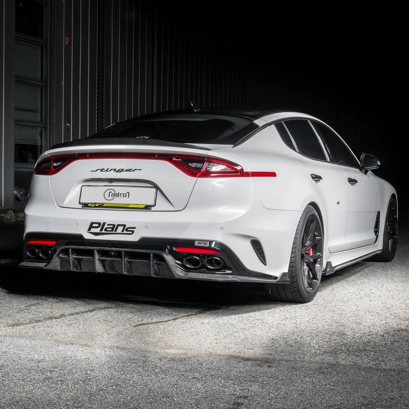 Adro A12A30-1502 KIA STINGER CARBON FIBRE REAR TRUNK LIP SPOILER V2 (2018+)