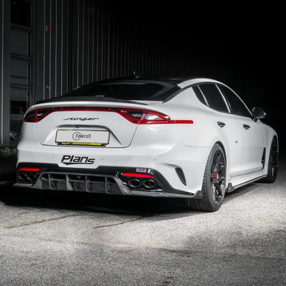 Adro A12A30-1502 KIA STINGER CARBON FIBRE REAR TRUNK LIP SPOILER V2 (2018+)