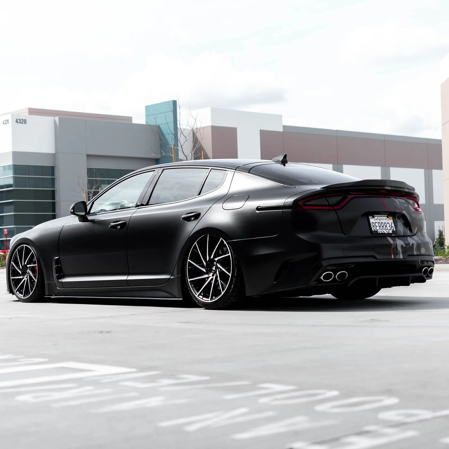 Adro A12A30-1502 KIA STINGER CARBON FIBRE REAR TRUNK LIP SPOILER V2 (2018+)