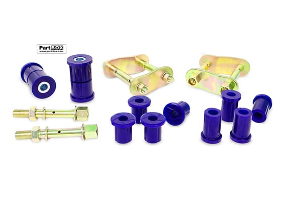 SuperPro KIT083SK Rear Axle Leaf Spring - Bushing and Greaseable Shackle/Pin Kit Mitsubishi Triton 1996-2006