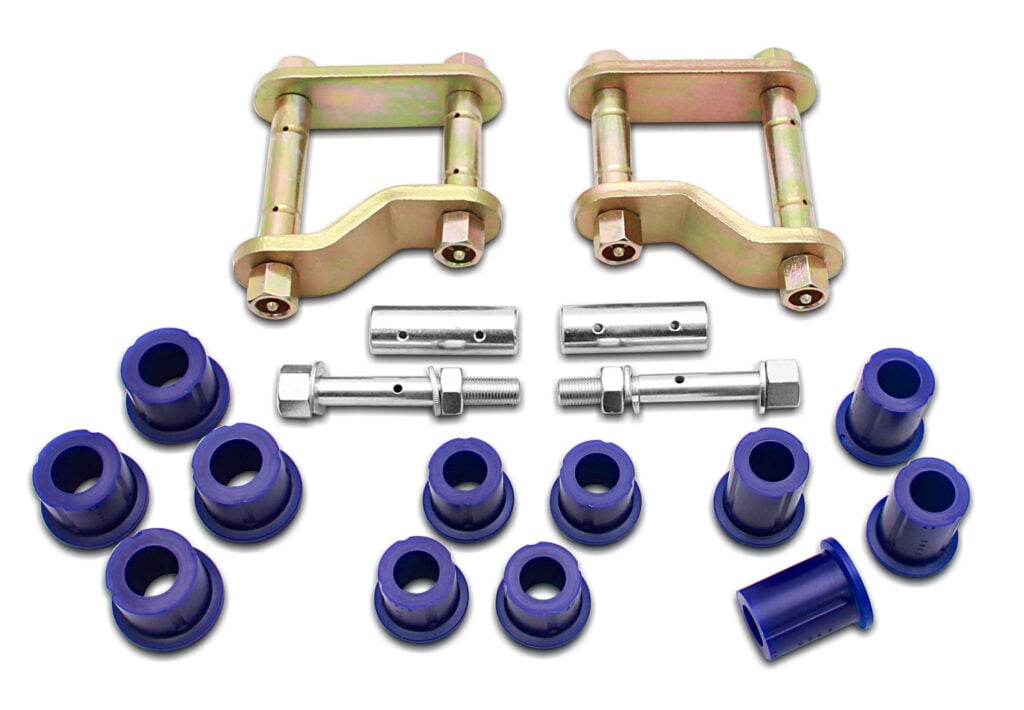 SuperPro KIT141SK Rear Leaf Spring - Bushing and Greaseable Shackle/Pin Kit - Nissan Navara 2005-2015