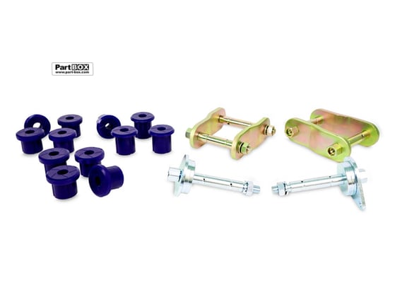 SuperPro KIT156SK Toyota Land Cruiser 74, 76, 78, 79 Series 1999-2007 Rear Leaf Spring - Bushing and Greaseable Shackle/Pin Kit