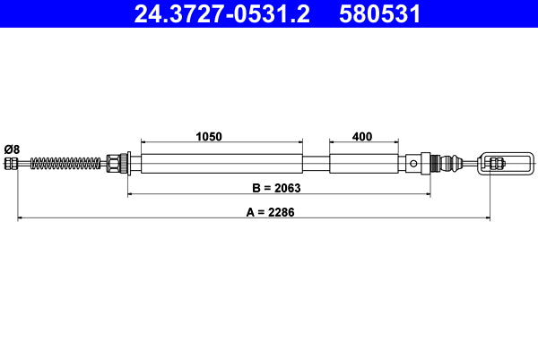 BOSCH 1987482133 Parking Brake Cable Pull