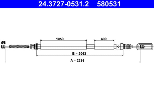 BOSCH 1987482133 Parking Brake Cable Pull