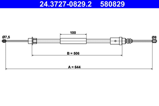 BOSCH 1987482318 Parking Brake Cable Pull