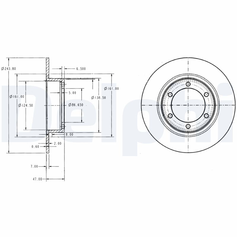 DELPHI BG2107 Brake Disc .