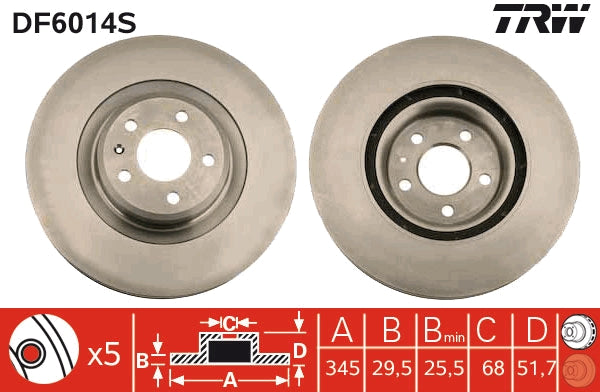 TRW MOTO DF6014S Brake Disc