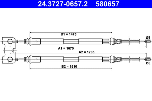 BOSCH 1987482083 Parking Brake Cable Pull