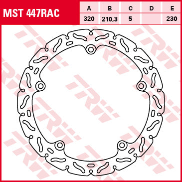 TRW MOTO MST447RAC Brake Disc