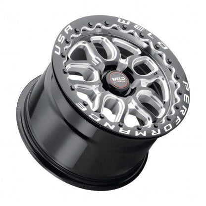 Weld S907B0067P25 Laguna Beadlock S907 Wheel 15x10 5x114.3 ET25 BS6.5 Gloss Black MIL - DIA