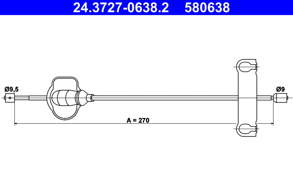 BOSCH 1987477855 Parking Brake Cable Pull