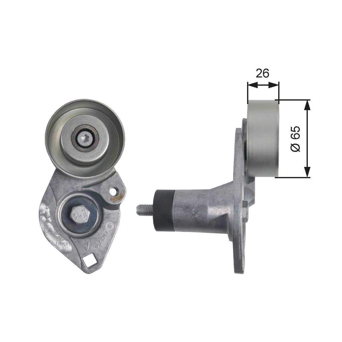 GATES GATT39152 V-Ribbed Belt Tensioner Pulley