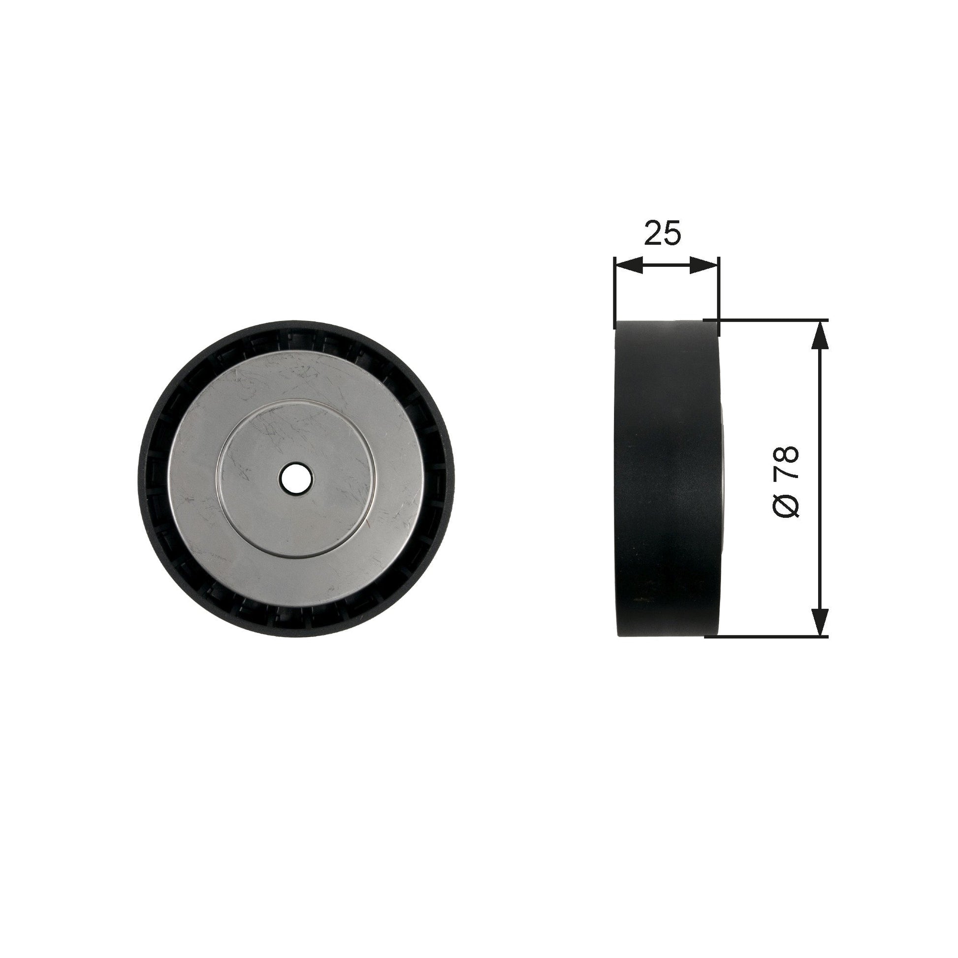 GATES GATT36450 V-Ribbed Belt Deflection/Guide Pulley
