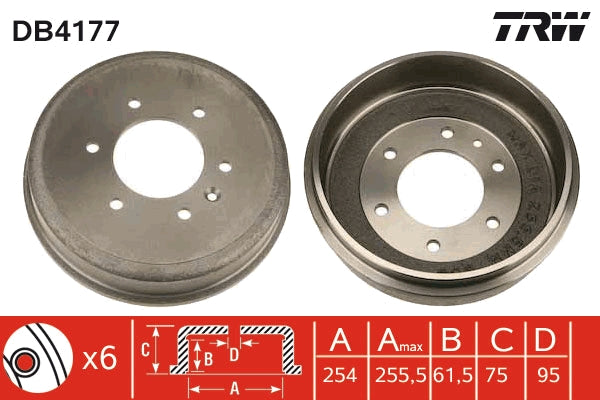 TRW MOTO DB4177 Brake Drum