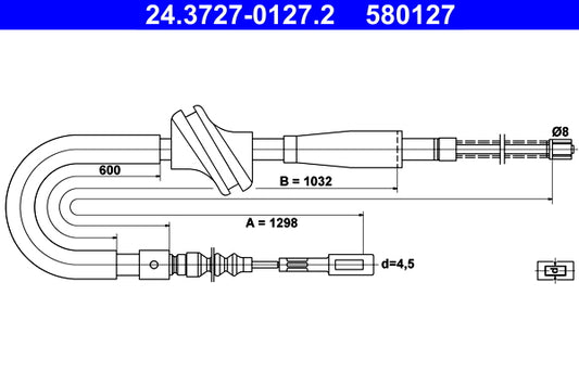 BOSCH 1987482383 Parking Brake Cable Pull