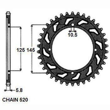 SUNSTAR SUNR1-3538-46 Chain Sprocket