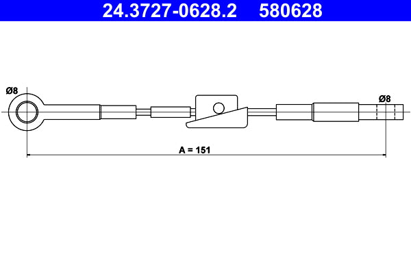 BOSCH 1987477646 Parking Brake Cable Pull