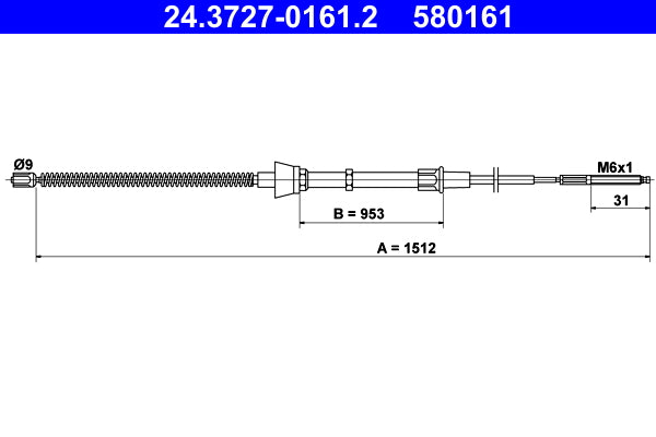 BOSCH 1987477065 Parking Brake Cable Pull