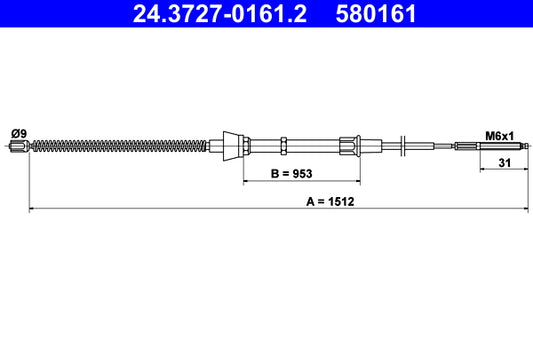 BOSCH 1987477065 Parking Brake Cable Pull