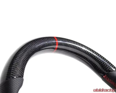 Vivid Racing VR-MERC-AMG-21-STRWHL Mercedes E53 | E63 AMG OEM Upgraded Steering Wheel Carbon Fiber, Red Stripe and Stitching