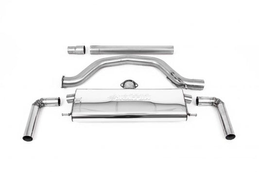 MillTek SSXVW620 VW Golf 80mm OPF/GPF Back System with Burnt Titanium GT-115 Trims - EC Approved