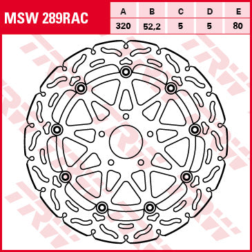 TRW MOTO MSW289RAC Brake Disc