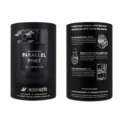 Mishimoto MMBCC-PPTWO Universal Baffled Oil Catch Can, Parallel Port