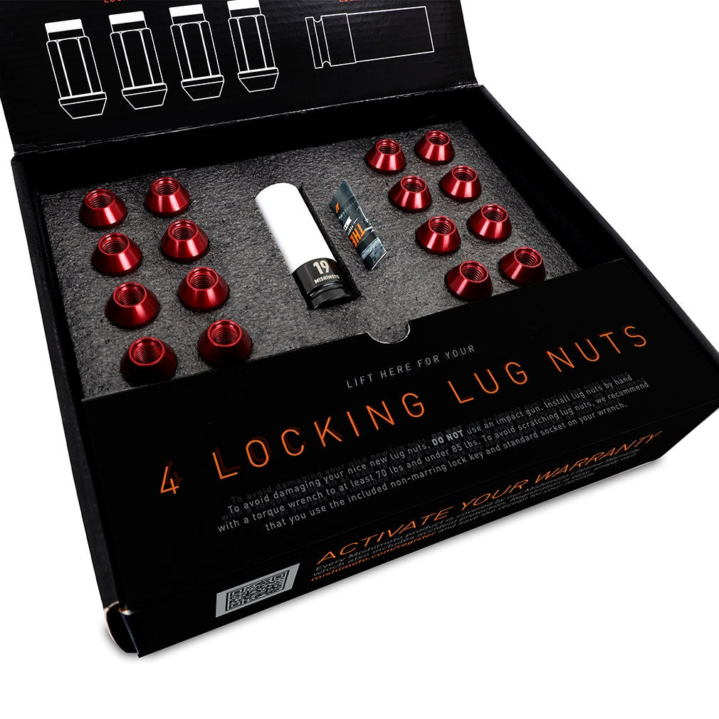 Mishimoto MMLG-15-20L Aluminum Locking Lug Nuts M12x1.5, 20pc Set